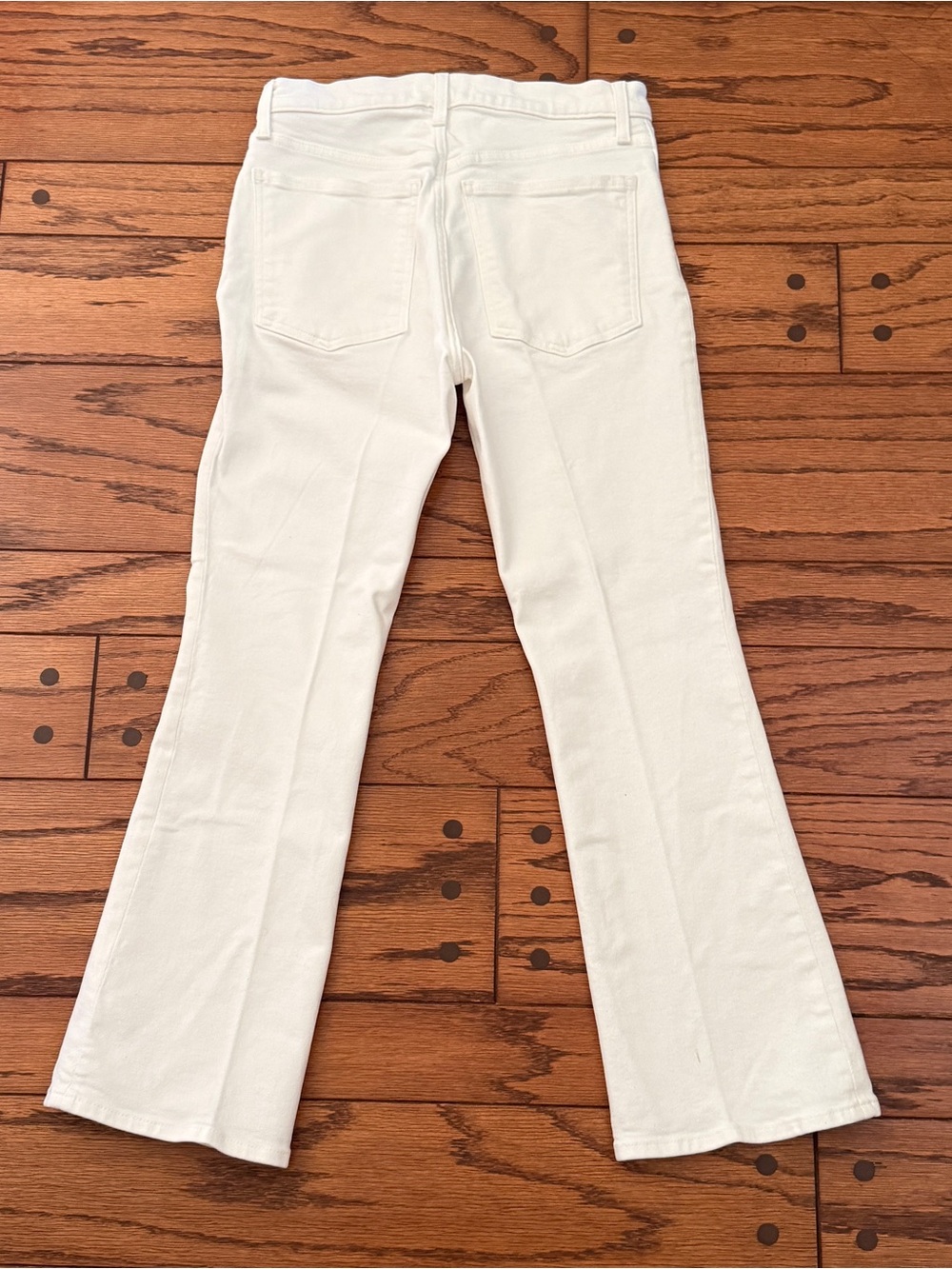 Madewell The Flare Crop Jean in Stretch White Denim Size 28 - Picture 4 of 12